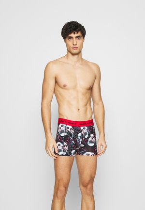 JACDEEP SKULL TRUNKS 3 PACK - Shorty - black/fiery red