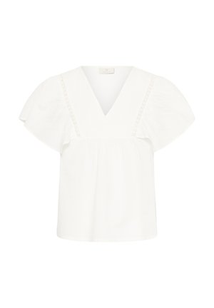 Kaffe, KAKARLI SHORT SLEEVE - Blouse - chalk