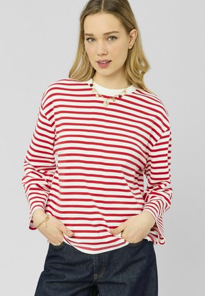 MANCHES LONGUES RAYÉ - T-shirt à manches longues - rouge
