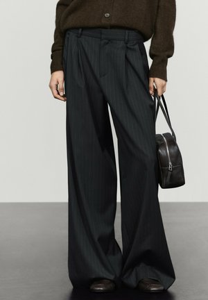 Massimo Dutti, Broek - mottled dark blue