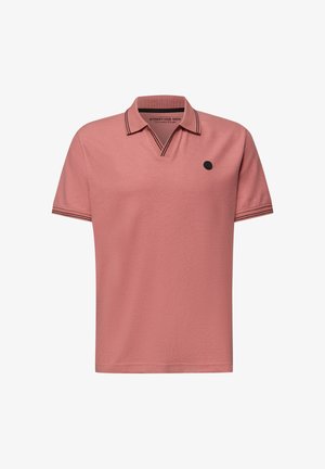 Street One MEN, STRUKTUR POLOSHIRT - Polotričko - sunrise red