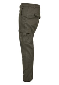 Urban Classics AOP GLENCHECK CARGO JOG PANTS - Cargobyxor - olive