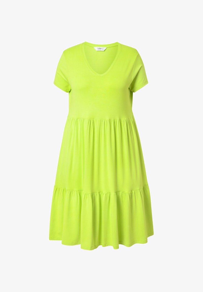 Angel of Style V-AUSSCHNITT VOLANTS - Jersey dress - lime green/light green - Zalando Angel of Style V-AUSSCHNITT VOLANTS - Jersey dress - lime green/light green - Zalando