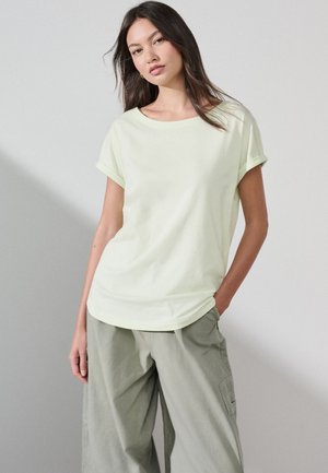 Next, ROUND NECK CAP SLEEVE T-SHIRT  - REGULAR FIT - T-shirt basic - fluro green