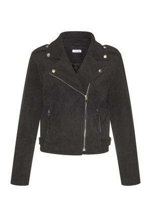 Faux leather jacket - schwarz
