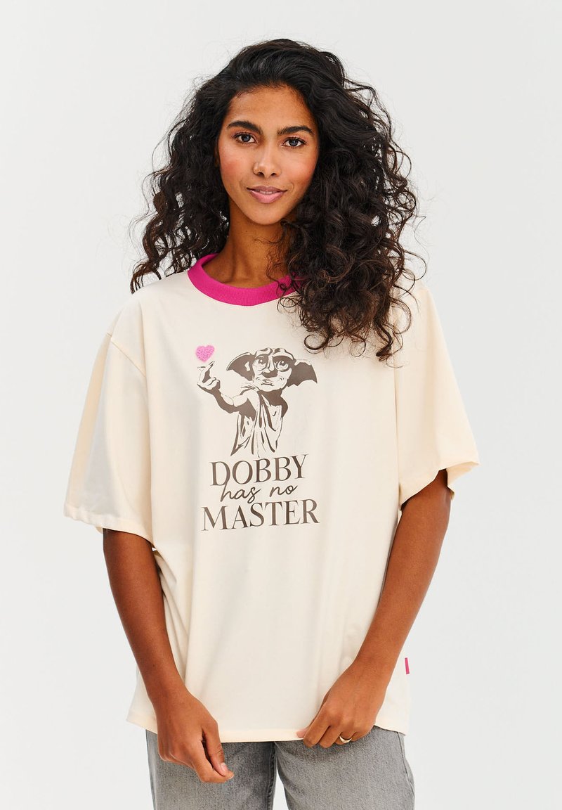 NAOKO Triko s potiskem - off-white