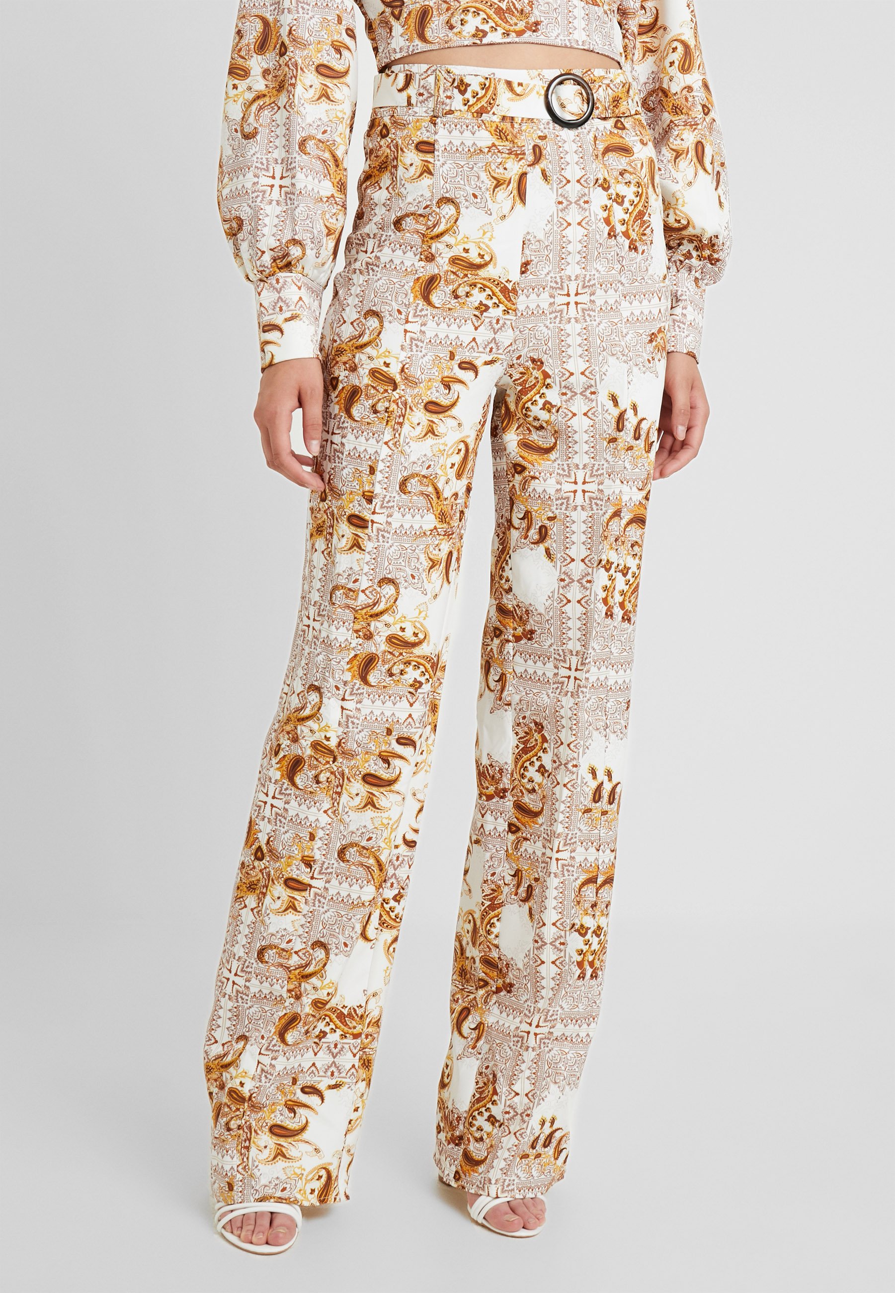 Missguided Tall PALAZZO PANTS Bukse whitehvit Zalando.no Missguided Plus PLUS SIZE PALAZZO PANTS Bukse white