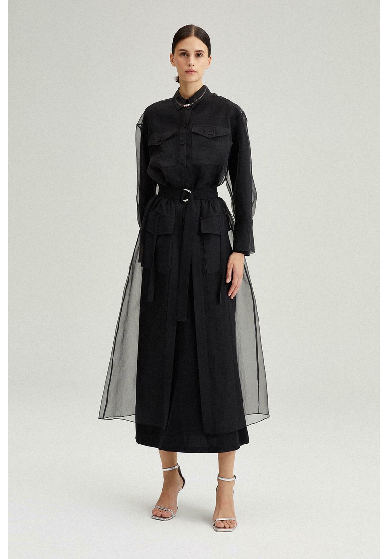 Touché Privé - ORGANZA SKIRT WITH POCKET DETAILED - A-lijn rok - black, Vergroten