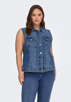 CARWESPA - Waistcoat - medium blue denim