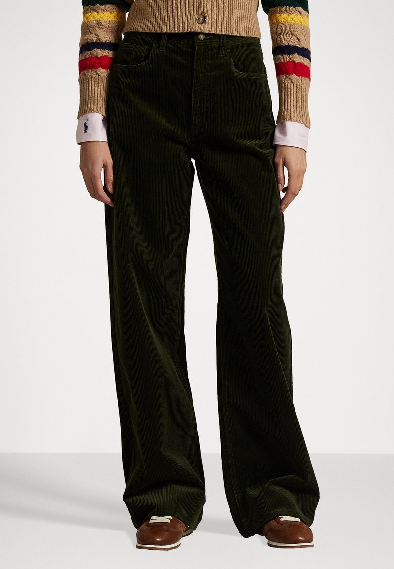Polo Ralph Lauren COTTON CORDUROY WIDE-LEG PANT - Pantaloni - olive