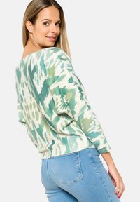 LolaLiza WITH IKAT PRINT - Jumper - khaki mint