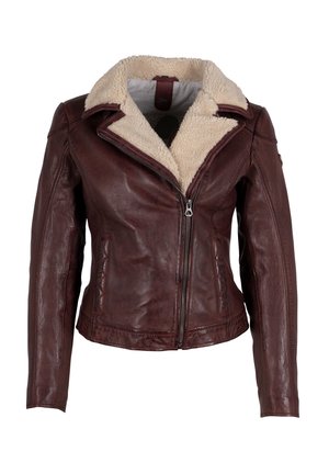 GWJENJA RF - Leather jacket - plum