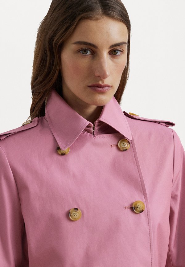 DOUBLE BREASTED COTTON BLEND TRENCH COAT - Trenchcoat - rose mauve2