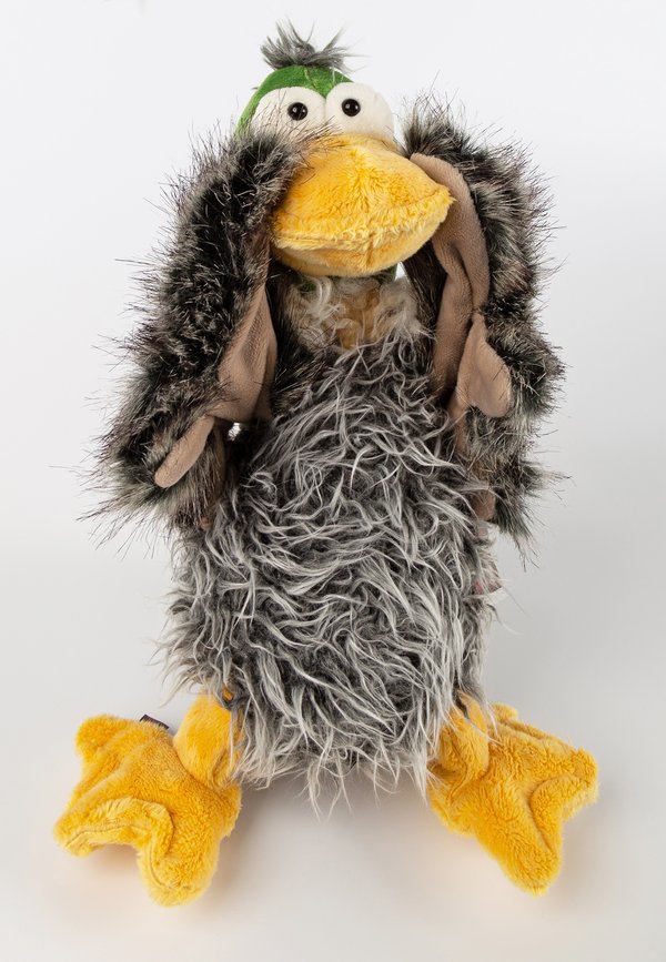 Kuscheltier – grün anthrazit gelb