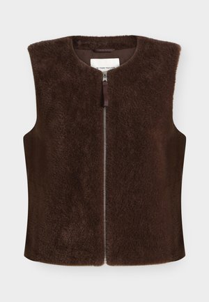 TOM TAILOR, COSY VEST - Ελαφρύ μπουφάν - java dark brown
