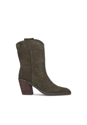 Cowboy-/Bikerstiefelette - verde oscuro jaspeado