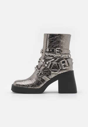 Cowboy- / bikerstøvlette - silver-coloured