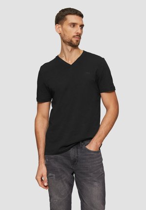 MIT V-AUSSCHNITT - Camiseta básica - schwarz