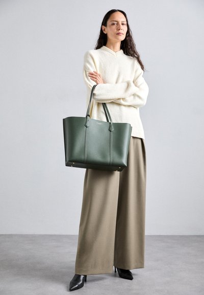 Tory Burch PERRY TRIPLE COMPARTMENT TOTE - Tote bag - basil