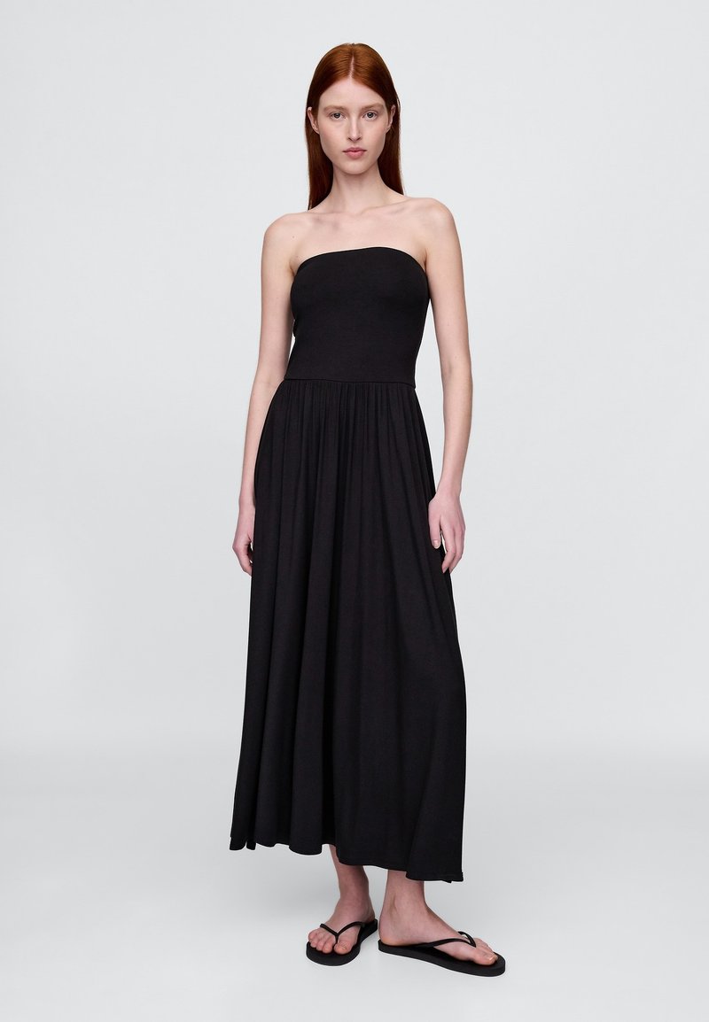 sachin and babi light blue dress Women's Hodges Drop Waist Off-Shoulder Organza Floor Length Dress  XS/S/M/L/XL/Customize Black – Happy Clothing