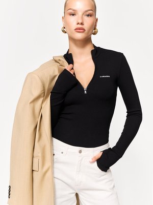 LA MANIA, RUBBY 3 - Top s dlhým rukávom - black