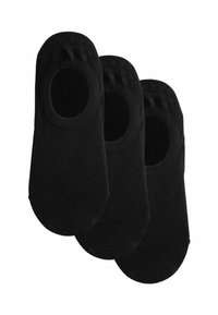 Baumwolle Sneakersocken in Schwarz, mit glatter Textur, abgerundetem Zehenbereich und einem gerippten Bündchen für einen sicheren Sitz. Drei Paar im Paket.
