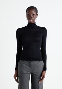Weekday SHEER LONG SLEEVE TURTLENECK - Långärmad tröja - black