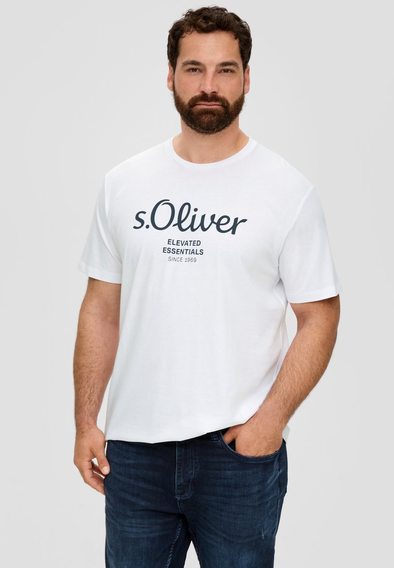 s.Oliver MET LOGO - Mar�škinėliai su spaudiniu - weiß