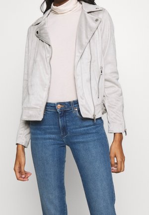 Imiteret læderjakke - grey