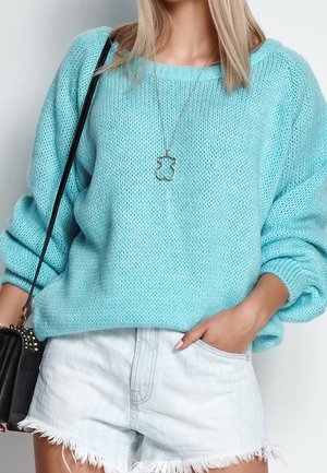 Strickpullover - turquoise