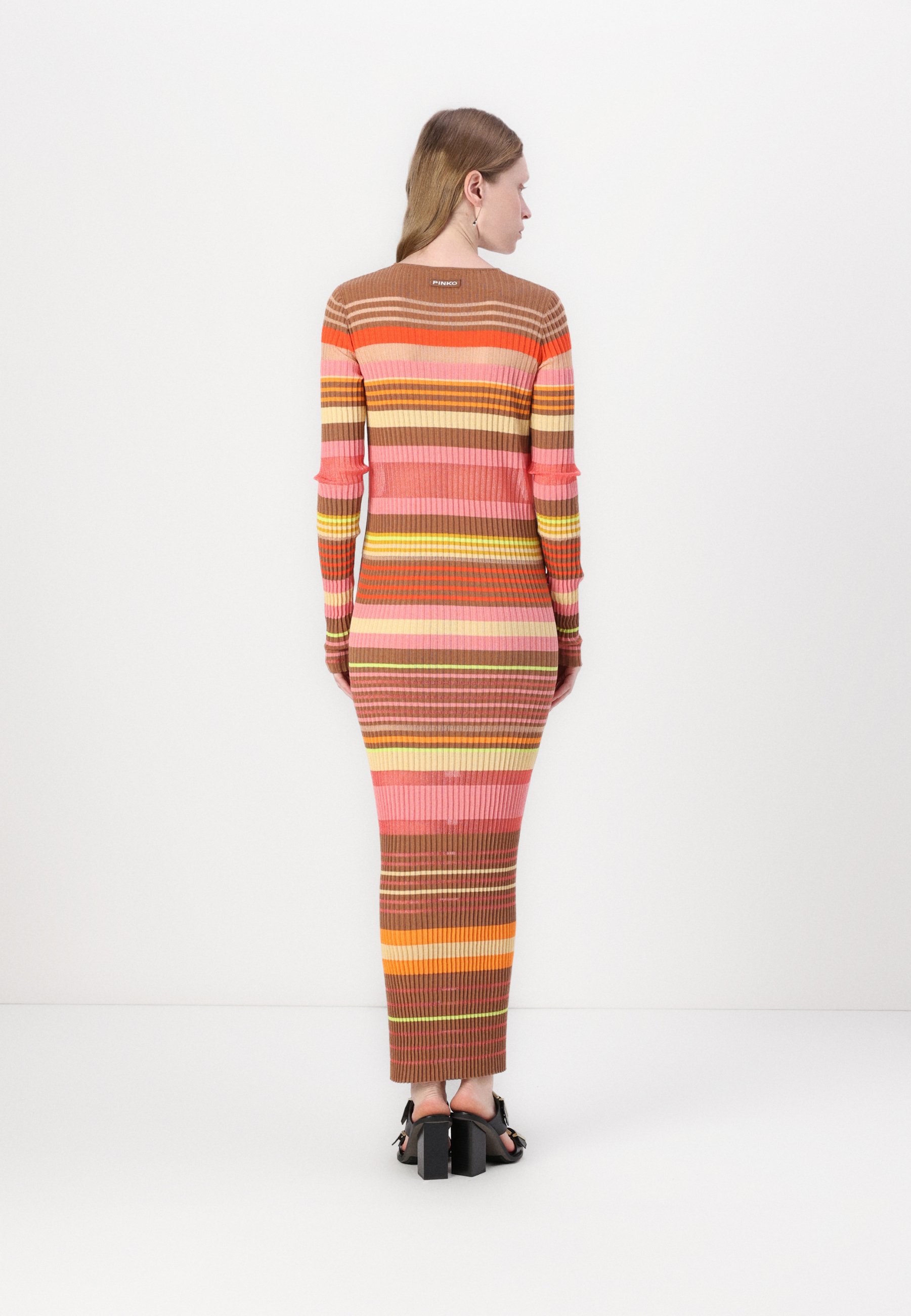 Pinko SASSOLUNGO ABITO RAINBOW - Maxi dress - pink/brown