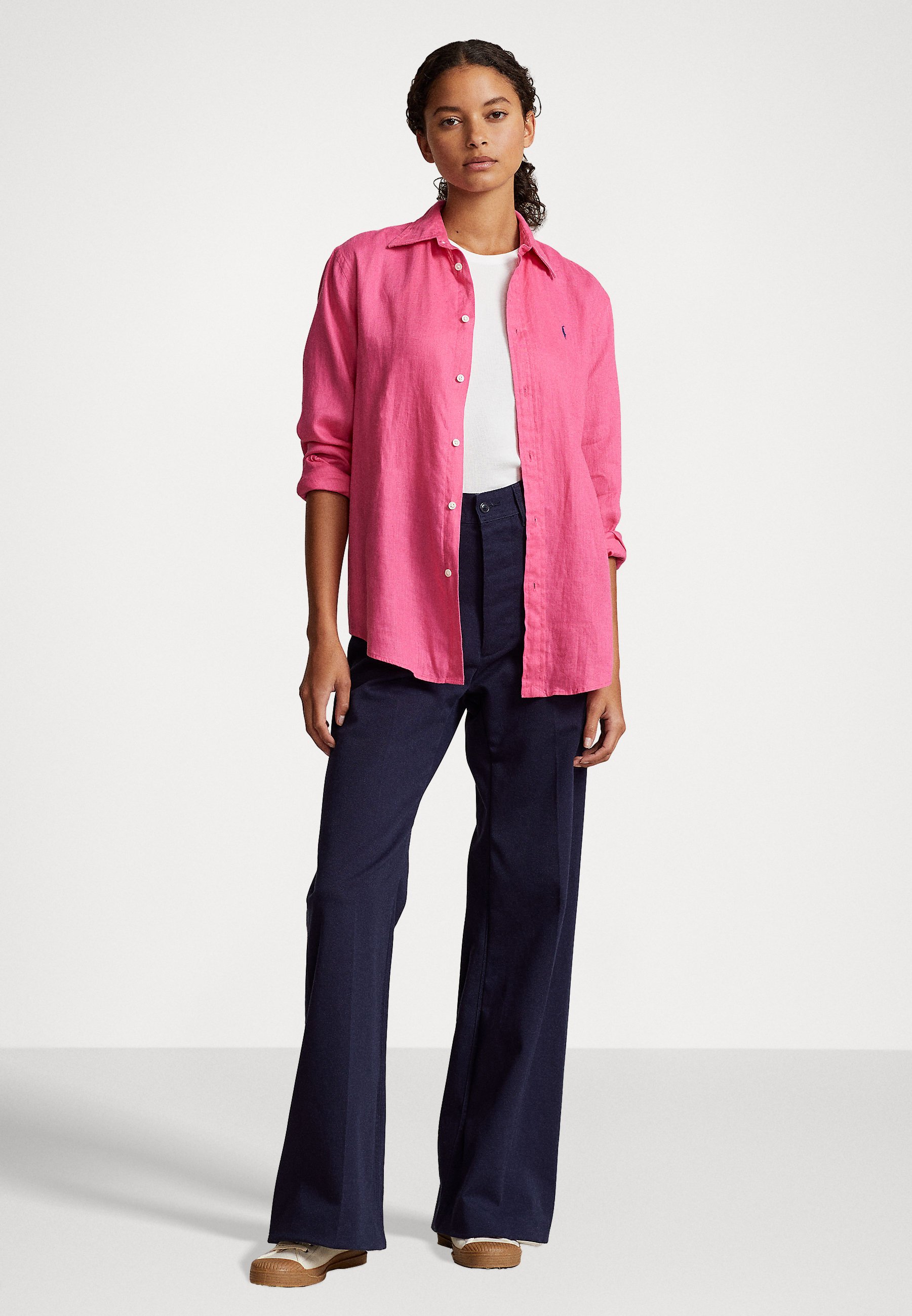 売れ筋商品|||ラルフローレン シャツ レディース トップス CLASSIC FIT LINEN SHIRT - Button-down blouse - carmel pink Polo Ralph Lauren CLASSIC FIT LINEN SHIRT - Button-down