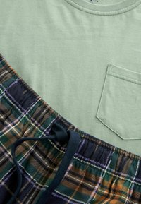 Next MOTIONFLEX COSY SET - Pizsama szett - pale green navy blue check