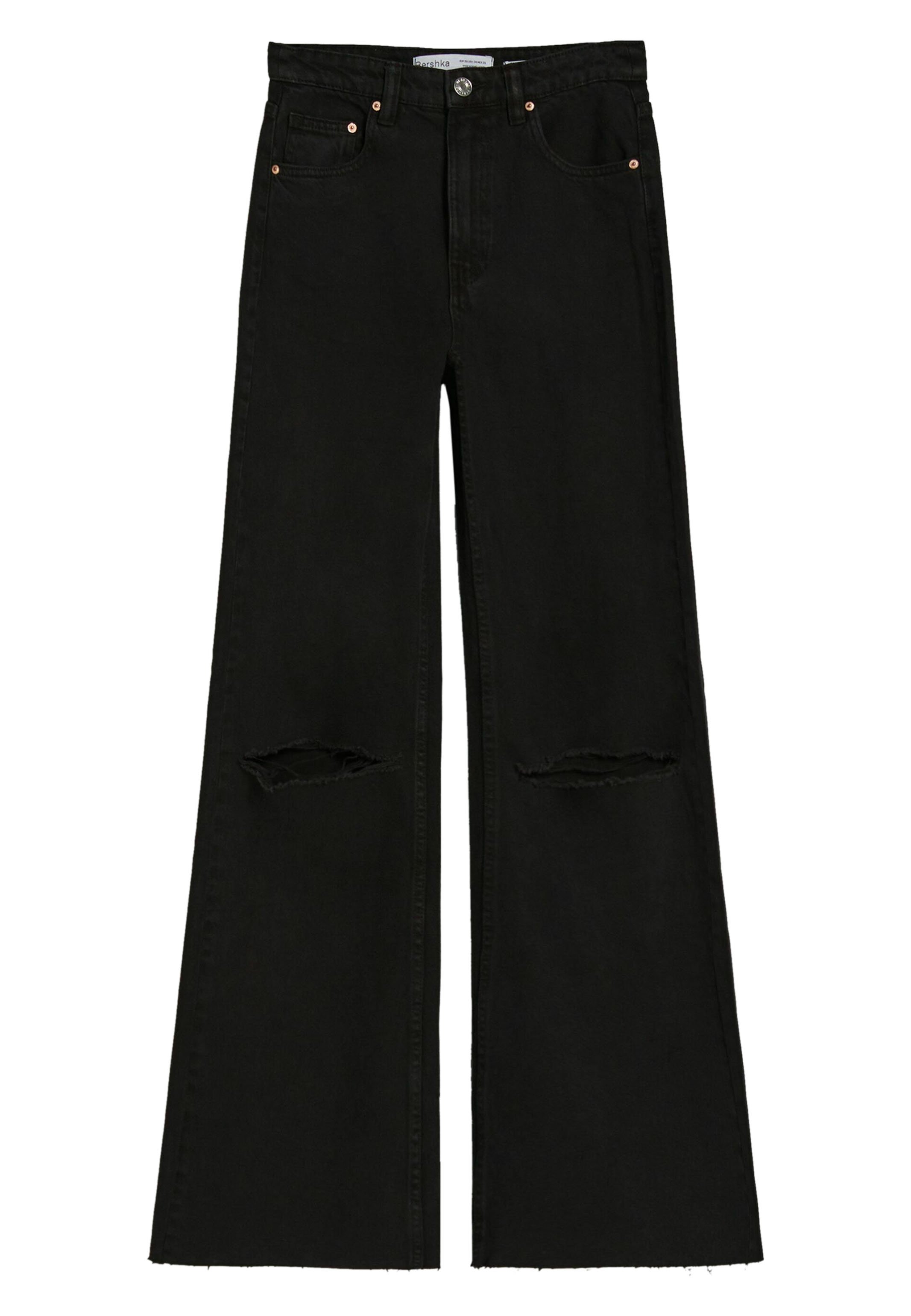 Bershka WIDE LEG TWILL - Pantaloni - black/nero - Zalando.it