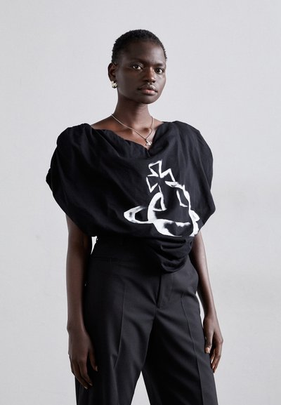 Vivienne Westwood STENCIL HEART - T-shirt imprimé - black