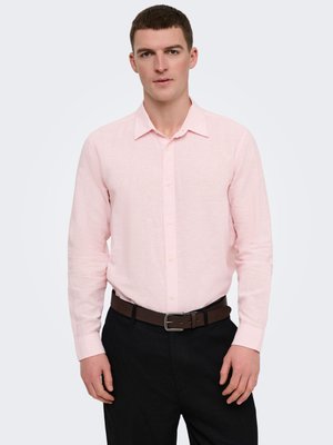 Only & Sons, ONSCAIDEN LIFE LS SOLID LINEN BLEND NOOS - Košile - veiled pink