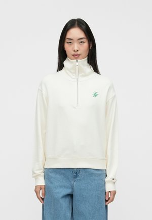 SCRIPT HALF ZIP  - Sportinis megztinis - off-white