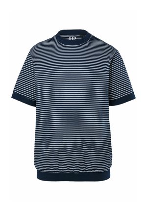 JP1880, JP1880 T-SHIRT, STOMACH FIT, STRIPED, SHORT SLEEVE, UP TO 8XL - T-Shirt print - navy blue