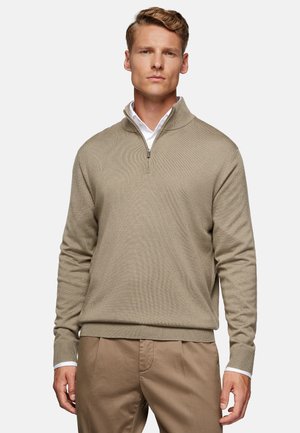 Boggi Milano HALF ZIP - Jumper - taupe