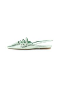 Slingback ballet pumps - green