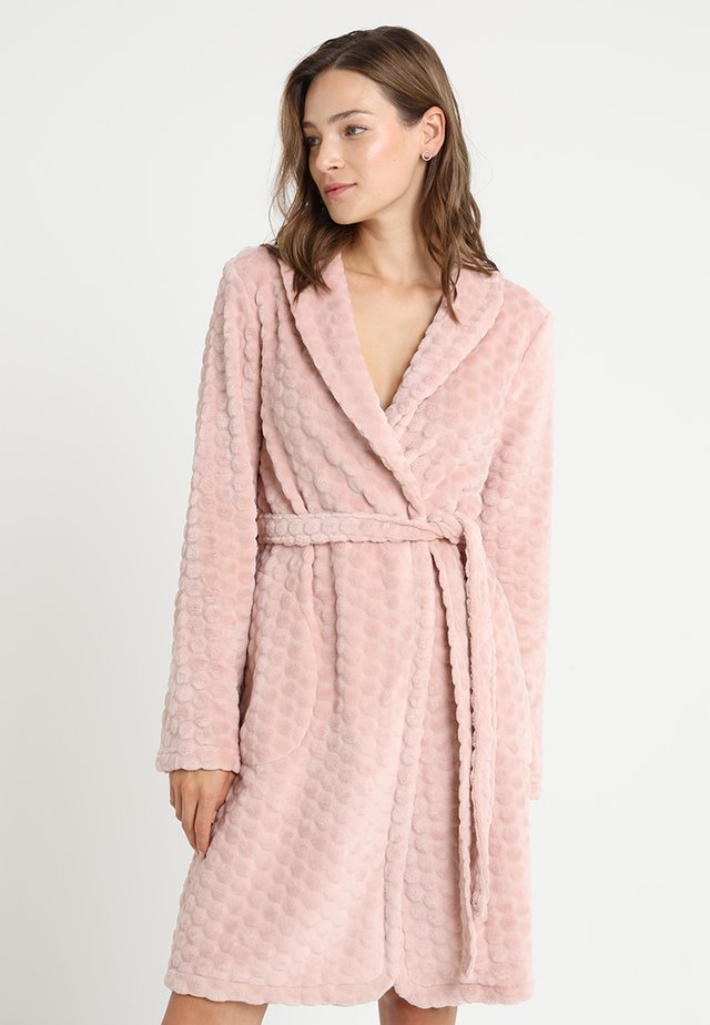 ROBE SHORT HONEYCOMB - Badekåber - rose smoke