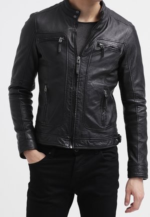 Lederjacke - black