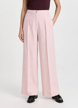 LUNGO TINTA UNITA - Pantalon classique - rosa cipria