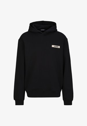 Jacquemus, JACQUEMUS KAPUZENPULLOVER GROSGRAIN LOGO - Hoodie - black