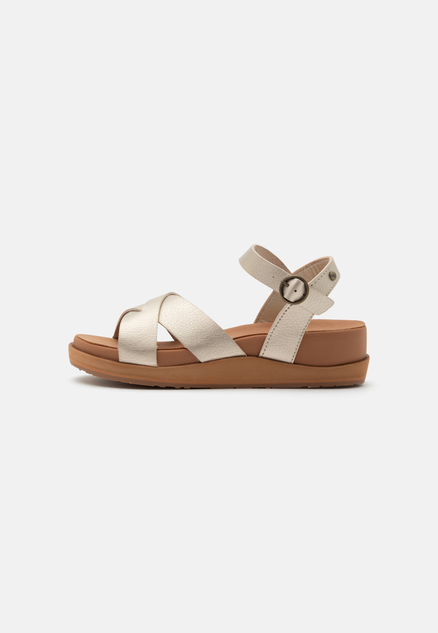 Roxy KAMILA - Platform sandals - metallic/gold-coloured - Zalando.ie