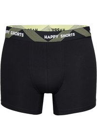 Happy Shorts 2PACK SOLIDS - Úzké boxerky - black