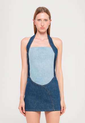REWORK MINI DRESS - Denim dress - mid wash indigo