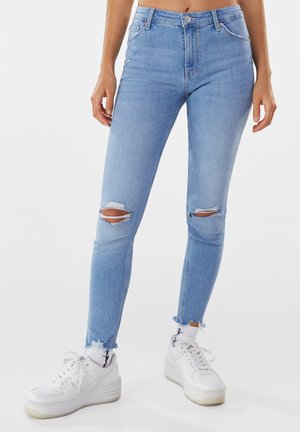 LOW WAIST PUSH UP - Skinny-Farkut - blue denim