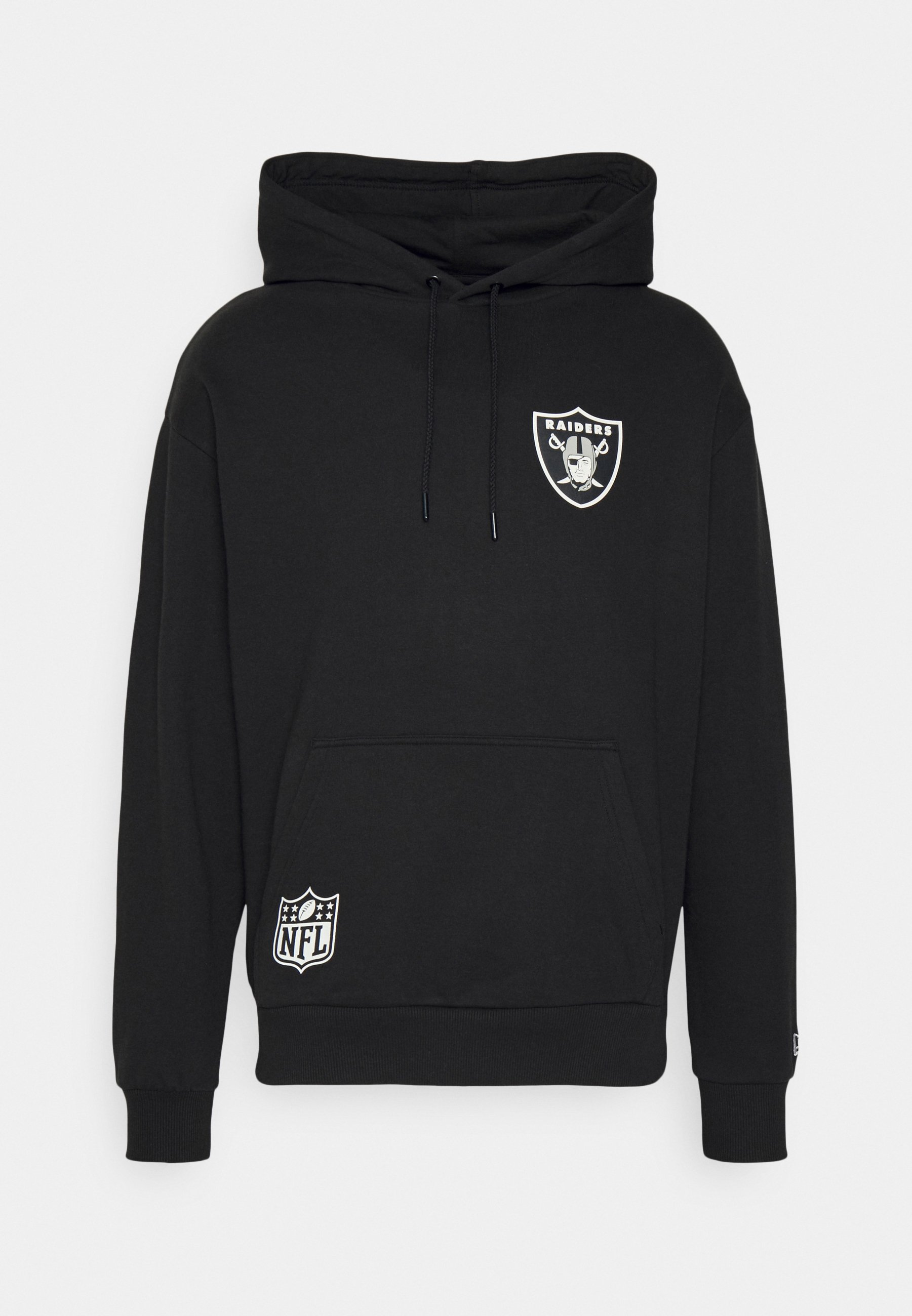 New Era Mens Las Vegas Raiders NFL Half Logo Oversized Hoody Hoodie - Black M