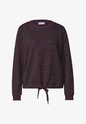 Street One, CREWNECK SWEATSHIRT WITH PRINT - Sweatshirt - rustic rouge